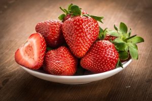 strawberries-on-white-plate